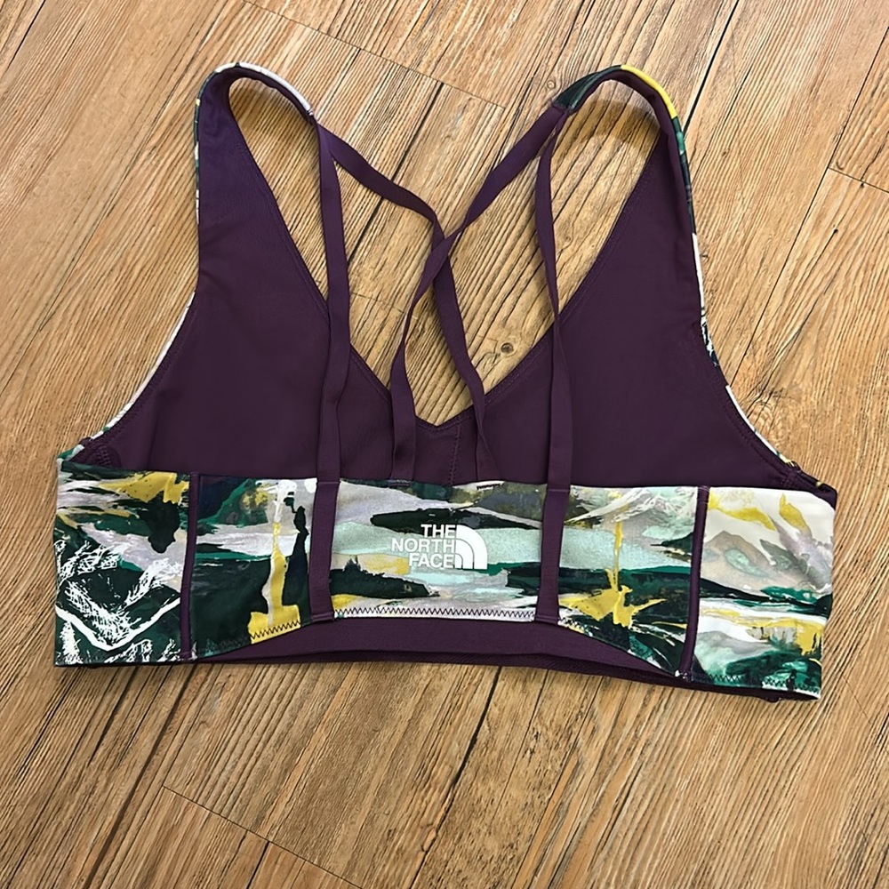 The North Face Women’s Sports Bra Purple/Green Size Small - Picture 2 of 4